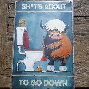 Cute Cow🐄 tin sign